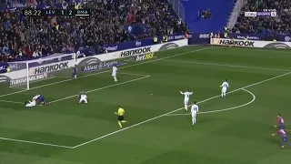 Giampaolo Pazzini (Levante) equalising goal against Real Madrid La liga 4 Feb 2018