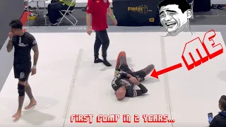 I entered a Jiu Jitsu competition after 2 years off at 34 years old