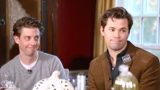 falsettos side by side but it's just andrew rannells and christian borle being pure