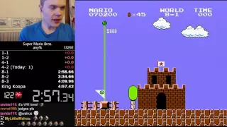 (4:57.260) Super Mario Bros. any% speedrun *Former World Record*