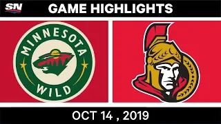 NHL Highlights | Wild vs. Senators - Oct. 14, 2019