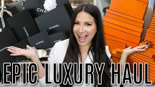 **EPIC** LUXURY HAUL - Hermes, Chanel, Louis Vuitton, YSL | LuxMommy