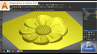 How to make Simple flower in ArtCam 2018  #10