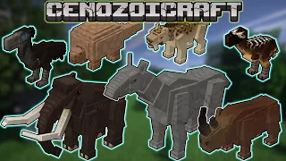 ТЕПЕРЬ МАМОНТЫ ЕСТЬ В МАЙНКРАФТ | ОБЗОР МОДА MINECRAFT Cenozoicraft