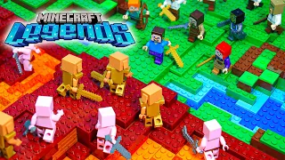 Minecraft Legends: Epic Siege NETHER VS OVERWORLD Lego War - LEGO Minecraft Animation | BRICKMINE