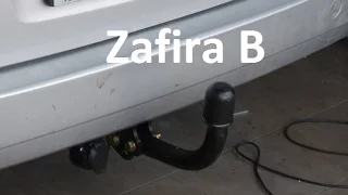 How to fit, install towbar - Vauxhall Opel Zafira B - hak  Anhängerkupplung ahk attelage remorque