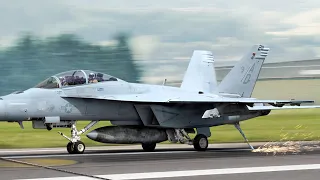 US Fighter Jet Tries to Catch Emergency Arresting Cable at Full Speed