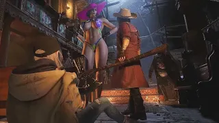 Resident Evil 8 Village Lady Dimitrescu with Latex Swimsuit & Femaly Costume Mod All Cutscenes  720