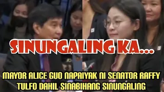 MAYOR ALICE GUO NAPAIYAK NI SENATOR RAFFYT ULFO DAHIL SINABIHANG SINUNGALING