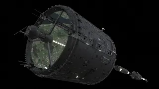 Rotating O'Neill cylinder space station