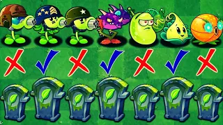 How many Plants Destroy the Gravestone & Brickhead Zombies in PvZ 2!