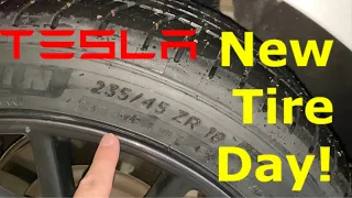 I finally replaced the factory tires on my Tesla Model 3 with Performance All Season tires!