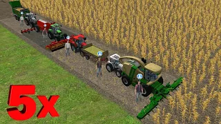 5x work in corn farm in Fs14 | Fs14 Multiplayer | Timelapse |