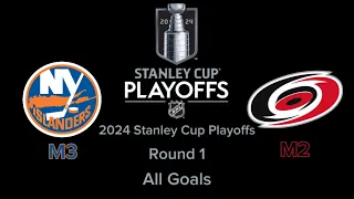 New York Islanders vs Carolina Hurricanes | Round 1 | All Goals
