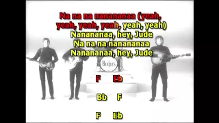 Hey Jude Beatles best karaoke instrumental lyrics chords cover