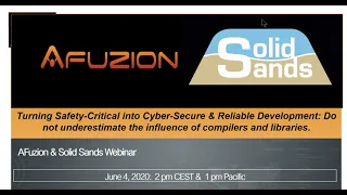 Safety Critical Compilers for Cyber Security & Reliable Development - Joint webinar with AFuzion