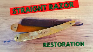 Broken straight razor restoration and customization