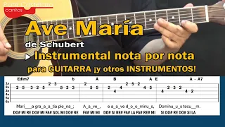 Ave María de Schubert apréndela nota por nota en guitarra y otros instrumentos