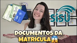 NÃO PERCA SUA VAGA NA UNIVERSIDADE l Documentos para a matrícula no Sisu 2024!!!