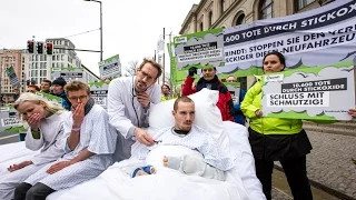 Stickoxid-Protest am Weltgesundheitstag