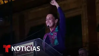 Sheinbaum promete desde el Zócalo que seguirá "con los planes" de AMLO | Noticias Telemundo