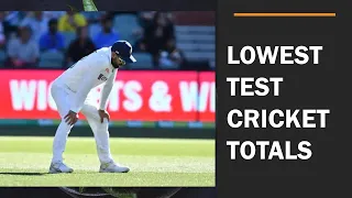 INDIA 36 ALL OUT | LOWEST TEST CRICKET TOTALS | IND VS AUS ADELAIDE 17 DEC 2020 | INDIA VS AUSTRALIA