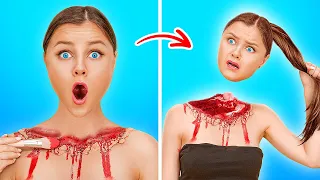 FUN SPOOKY HALLOWEEN COSTUMES IDEAS || DIY Scary Make up Hacks And Party Pranks By 123 GO! TRENDS