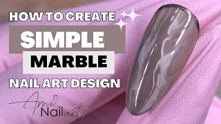 SIMPLE JAPANESE MARBLE NAIL ART DESIGNS TUTORIAL