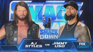 AJ Styles Vs Jimmy Uso - WWE Smackdown 08/09/2023 (En Español)