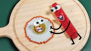 Breakfast Recipes : Emoji Food From Magnetic Balls | Satisfying Video