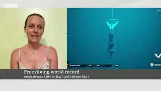 World record breaking freedive - Alenka Artnik