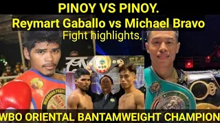Reymart Gaballo vs Michael Bravo fight highlights. Pinoy vs pinoy.
