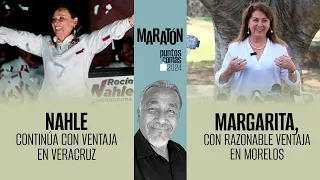 #Maratón PuntosYComas ¬ Nahle, con ventaja en Veracruz ¬ Morena también aventaja en Morelos