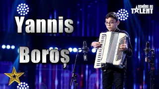 Românii au talent 2021: Yannis Boroș i-a fascinat pe jurați cu interpretarea sa la acordeon!