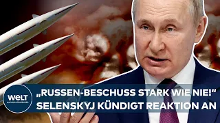 PUTINS KRIEG: "Russen-Beschuss so stark wie nie!" Selenskyj kündigt Reaktion seiner Armee an