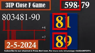 Thai Lottery 3UP Close F Game  | Thai Lottery Sure Win 2024 | Result Today 2-5-2024