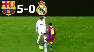 FC Barcelona vs Real Madrid 5-0 Goals and Highlights with English Commentary 2010-11 HD 720p