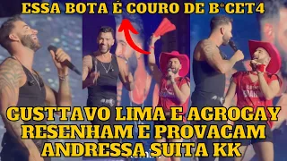 Gusttavo Lima e Agrogay Odorico Reis na Expolondrina PROVOC4M a Andressa Suita e divertem fãs