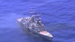 The sinking of USS CUSHING (DD 985)