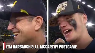 JIM HARBAUGH & J.J. MCCARTHY ARE CHAMPIONS 🏆 'WATCH THE CONFETTI' - Harbaugh | ESPN College Football