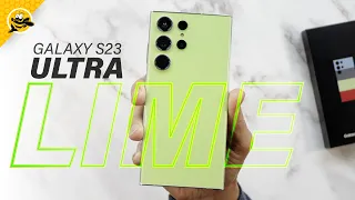 Samsung Galaxy S23 ULTRA (Lime Color) - Unboxing & First Review!