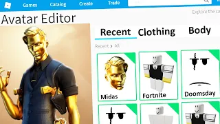 MAKING FORTNITE MIDAS a ROBLOX ACCOUNT