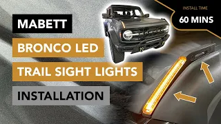 How to Install the black LED Trail Sight Lights by Mabett - 2021+ Ford Bronco