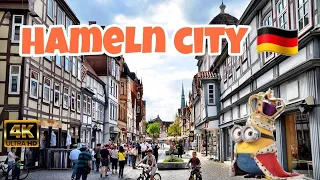 4k Hameln City Germany 🇩🇪 walk in Tour 2022 Ultra HD   Walking Tour   With Captions