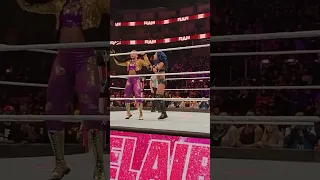 Bianca Belair throw Sasha Banks to hit Becky Lynch and Charlotte Flair  WWE Live Event  #short #wwe