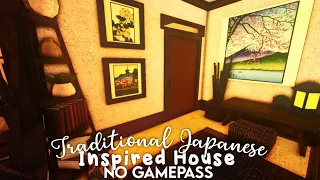 No Gamepass Traditional Japanese Inspired One Story House I Bloxburg Speedbuild and Tour