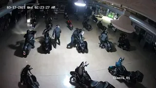 Harley-Davidson dealership theft in Kokomo, Indiana caught on camera