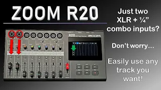 ZOOM R20 Multitrack Recorder - overcoming the limitations of just two XLR 1/4 inch combo inputs