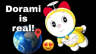 Dorami is real😍😍!! on google earth🌎#doraemon#dorami