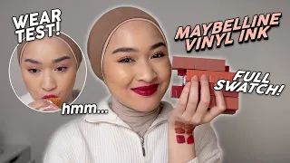 Maybelline Vinyl Ink Full Swatch, Wear Test & Review | Kiara Leswara